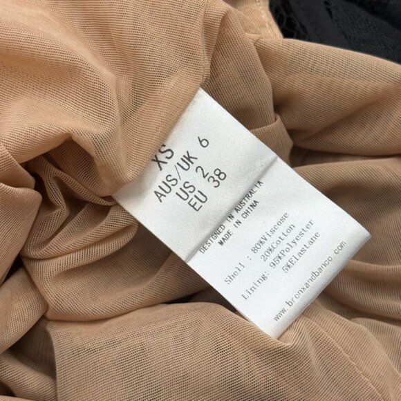 🆕 BRONX & BANCO 🧿 NWOT Colette Noir Black Lace Gown, Sz XS US 2 - Picture 16 of 16